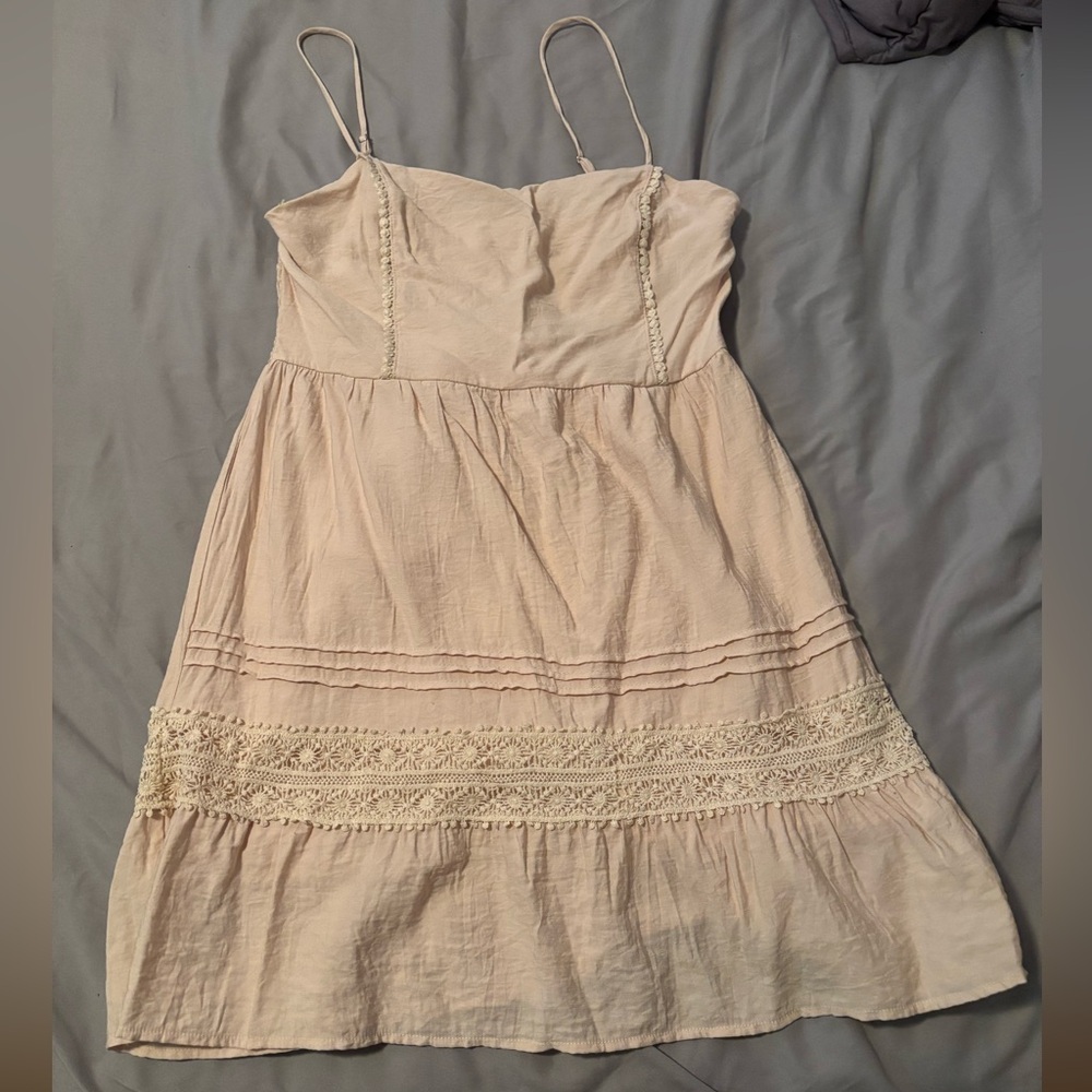 Beige Mini Dress - Picture 2 of 6